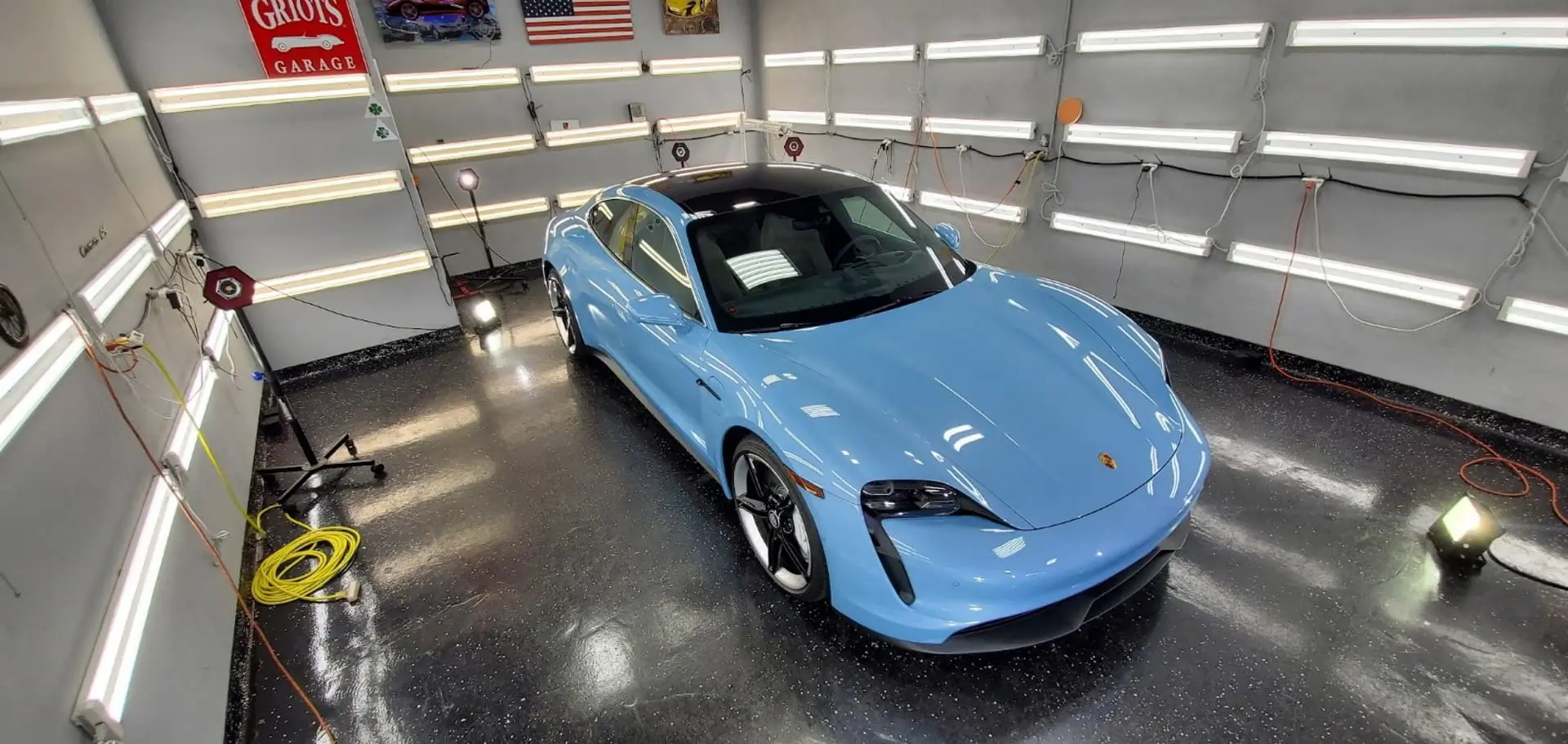 blue-car-front-full-paint-protection-film-Advanced-Detailing-Sofla